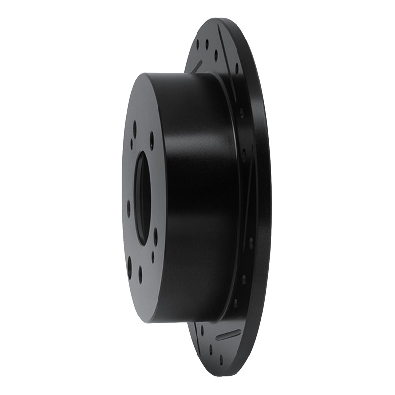 Mitsubishi Eclipse Brake Rotor (1) - Rear Right - R1 Concepts - Drilled & Slotted - Black - `04-`12